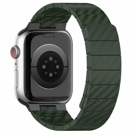 Carbon Fiber Magnetic Loop Watch Band, For Apple Watch Series 10 46mm, For Apple Watch Series 10 42mm, For Apple Watch SE 2023 44mm, For Apple Watch SE 2023 40mm, For Apple Watch Ultra 2 49mm, For Apple Watch Series 9 45mm, For Apple Watch Series 9 41m... - DealBuddy