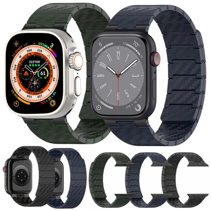 Carbon Fiber Magnetic Loop Watch Band, For Apple Watch Series 10 46mm, For Apple Watch Series 10 42mm, For Apple Watch SE 2023 44mm, For Apple Watch SE 2023 40mm, For Apple Watch Ultra 2 49mm, For Apple Watch Series 9 45mm, For Apple Watch Series 9 41m... - DealBuddy