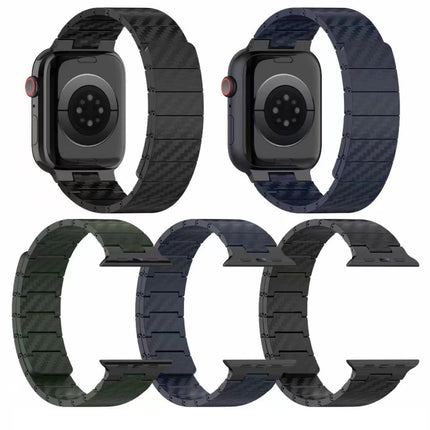 Carbon Fiber Magnetic Loop Watch Band, For Apple Watch Series 10 46mm, For Apple Watch Series 10 42mm, For Apple Watch SE 2023 44mm, For Apple Watch SE 2023 40mm, For Apple Watch Ultra 2 49mm, For Apple Watch Series 9 45mm, For Apple Watch Series 9 41m... - DealBuddy