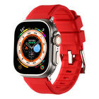 Double Ring Silicone Watch Band, For Apple Watch 8 45mm, For Apple Watch Ultra 2 49mm, For Apple Watch 9 45mm, For Apple Watch SE 2022 40mm - DealBuddy
