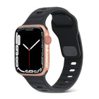 Square Buckle Stripes Silicone Watch Band, For Apple Watch Series 8 41mm, For Apple Watch Series 8 45mm - DealBuddy