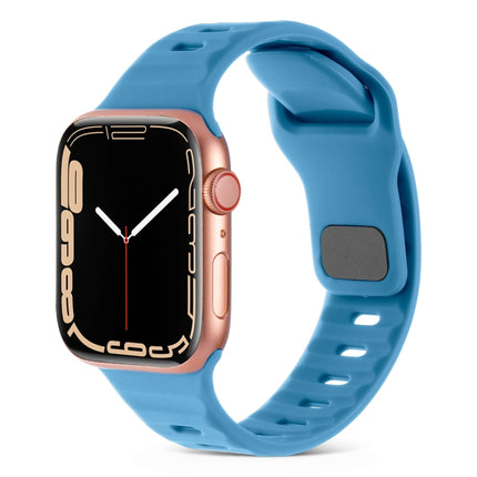 Square Buckle Stripes Silicone Watch Band, For Apple Watch Series 8 41mm, For Apple Watch Series 8 45mm - DealBuddy