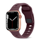 Square Buckle Stripes Silicone Watch Band, For Apple Watch SE 2022 40mm, For Apple Watch SE 2022 44mm - DealBuddy