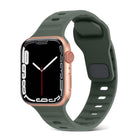 Square Buckle Stripes Silicone Watch Band, For Apple Watch SE 2022 40mm, For Apple Watch SE 2022 44mm - DealBuddy