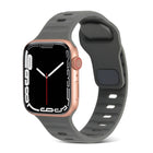 Square Buckle Stripes Silicone Watch Band, For Apple Watch 6 40mm, For Apple Watch Series 6 44mm - DealBuddy