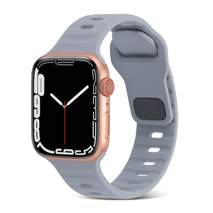 Square Buckle Stripes Silicone Watch Band, For Apple Watch Series 2 42mm, For Apple Watch Series 2 38mm - DealBuddy