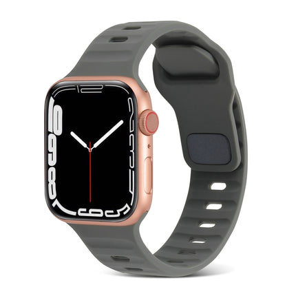 Square Buckle Stripes Silicone Watch Band