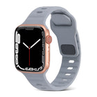 Square Buckle Stripes Silicone Watch Band, For Apple Watch Series 9 41mm, For Apple Watch Ultra 49mm - DealBuddy