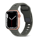 Square Buckle Stripes Silicone Watch Band, For Apple Watch Series 9 41mm, For Apple Watch Ultra 49mm - DealBuddy