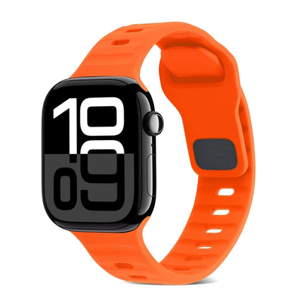 Square Buckle Stripes Silicone Watch Band, For Apple Watch Series 10 46mm, For Apple Watch Series 10 42mm - DealBuddy