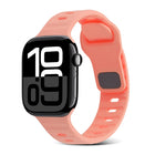 Square Buckle Stripes Silicone Watch Band, For Apple Watch Series 10 46mm, For Apple Watch Series 10 42mm - DealBuddy
