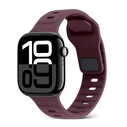 Square Buckle Stripes Silicone Watch Band, For Apple Watch Series 10 46mm, For Apple Watch Series 10 42mm - DealBuddy