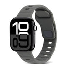 Square Buckle Stripes Silicone Watch Band, For Apple Watch Series 10 46mm, For Apple Watch Series 10 42mm - DealBuddy