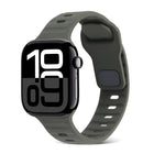 Square Buckle Stripes Silicone Watch Band, For Apple Watch Series 10 46mm, For Apple Watch Series 10 42mm - DealBuddy