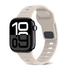 Square Buckle Stripes Silicone Watch Band, For Apple Watch Series 10 46mm, For Apple Watch Series 10 42mm - DealBuddy