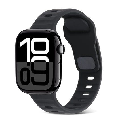 Square Buckle Stripes Silicone Watch Band, For Apple Watch Series 10 46mm, For Apple Watch Series 10 42mm - DealBuddy