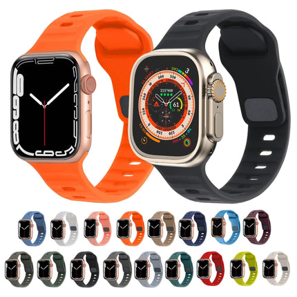 Square Buckle Stripes Silicone Watch Band, For Apple Watch Series 4 44mm, For Apple Watch Series 4 40mm - DealBuddy