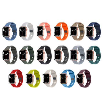 Square Buckle Stripes Silicone Watch Band, For Apple Watch Series 7 41mm, For Apple Watch Series 7 45mm - DealBuddy