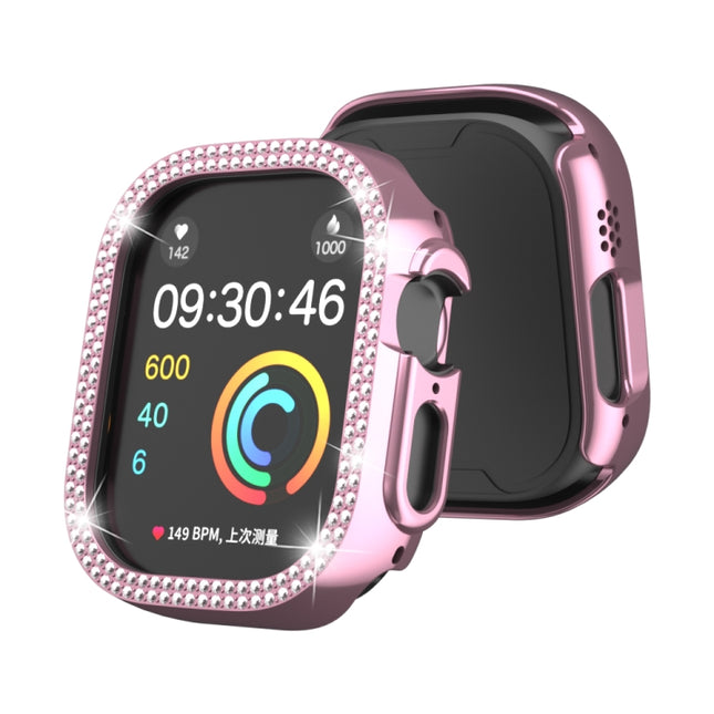 Double Row Diamond Hollow PC Watch Case