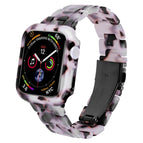 For Apple Watch Series 9 / 8 / 7 41mm / Black Flower