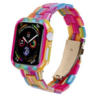 Printed Resin PC Watch Band Case Kit, For Apple Watch Series 6/5/4/SE 44mm, For Apple Watch Series 6/5/4/SE 40mm, For Apple Watch Series 9 / 8 / 7 45mm, For Apple Watch Series 9 / 8 / 7 41mm - DealBuddy