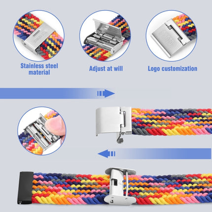 Nylon Braided Metal Buckle Watch Band