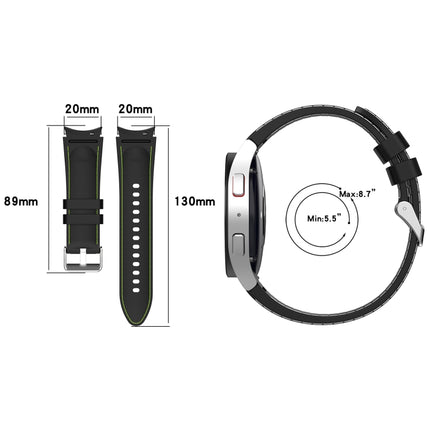 Leather Silicone Watch Band, For Samsung Galaxy Watch 6 / 6 Classic - DealBuddy
