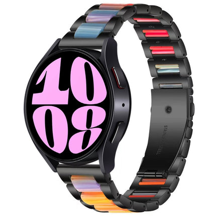 Three Bead Resin Metal Watch Band