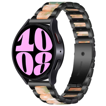 Three Bead Resin Metal Watch Band, For Samsung Galaxy Watch 6 / 6 Classic - DealBuddy