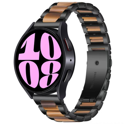 Three Bead Resin Metal Watch Band, For Samsung Galaxy Watch 6 / 6 Classic - DealBuddy