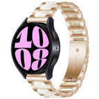 For Samsung Galaxy Watch 6 / 6 Classic / Rose Gold White