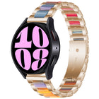 Three Bead Resin Metal Watch Band