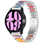 Three Bead Resin Metal Watch Band
