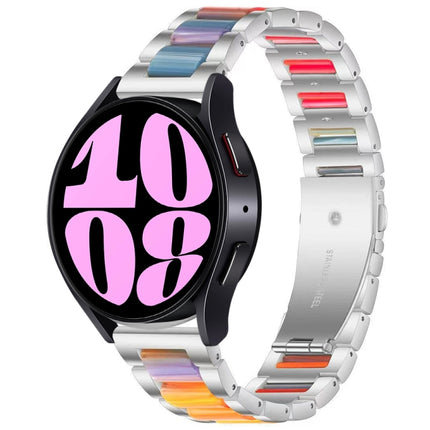 Three Bead Resin Metal Watch Band, For Samsung Galaxy Watch 6 / 6 Classic - DealBuddy