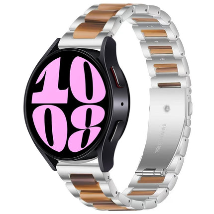 Three Bead Resin Metal Watch Band, For Samsung Galaxy Watch 6 / 6 Classic - DealBuddy