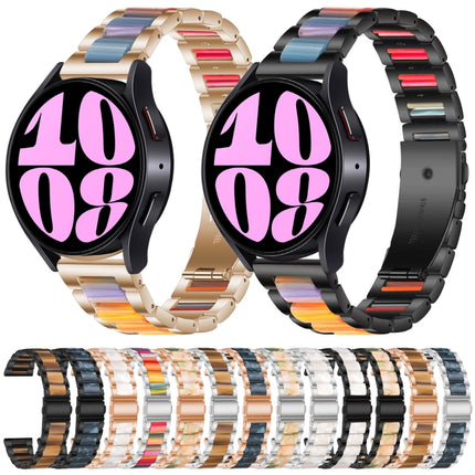 Three Bead Resin Metal Watch Band, For Samsung Galaxy Watch 6 / 6 Classic - DealBuddy