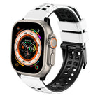 Twill Dual-row Buckle Silicone Watch Band, For Apple Watch Ultra 49mm, For Apple Watch SE 2023 44mm, For Apple Watch SE 2023 40mm, For Apple Watch Ultra 2 49mm, For Apple Watch Series 9 45mm - DealBuddy
