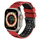 Twill Dual-row Buckle Silicone Watch Band, For Apple Watch Ultra 49mm, For Apple Watch SE 2023 44mm, For Apple Watch SE 2023 40mm, For Apple Watch Ultra 2 49mm, For Apple Watch Series 9 45mm - DealBuddy