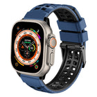 Twill Dual-row Buckle Silicone Watch Band, For Apple Watch Ultra 49mm, For Apple Watch SE 2023 44mm, For Apple Watch SE 2023 40mm, For Apple Watch Ultra 2 49mm, For Apple Watch Series 9 45mm - DealBuddy