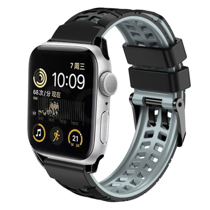 Twill Dual-row Buckle Silicone Watch Band, For Apple Watch SE 40mm, For Apple Watch SE 44mm, For Apple Watch Series 7 41mm, For Apple Watch Series 7 45mm, For Apple Watch Series 6 40mm - DealBuddy