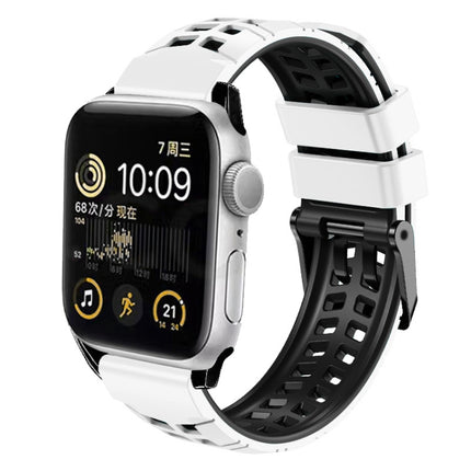 Twill Dual-row Buckle Silicone Watch Band, For Apple Watch Series 6 44mm, For Apple Watch Series 5 44mm, For Apple Watch Series 5 40mm, For Apple Watch Series 4 44mm, For Apple Watch Series 4 40mm - DealBuddy