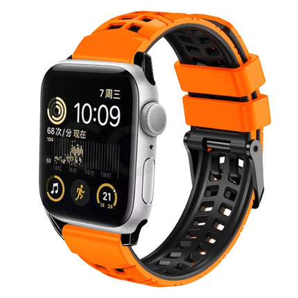Twill Dual-row Buckle Silicone Watch Band, For Apple Watch Series 6 44mm, For Apple Watch Series 5 44mm, For Apple Watch Series 5 40mm, For Apple Watch Series 4 44mm, For Apple Watch Series 4 40mm - DealBuddy
