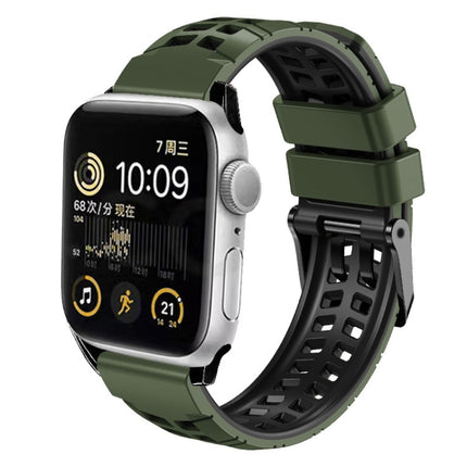 Twill Dual-row Buckle Silicone Watch Band