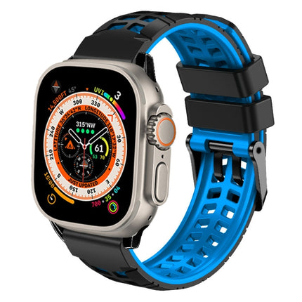 Twill Dual-row Buckle Silicone Watch Band, For Apple Watch Ultra 49mm, For Apple Watch SE 2023 44mm, For Apple Watch SE 2023 40mm, For Apple Watch Ultra 2 49mm, For Apple Watch Series 9 45mm - DealBuddy