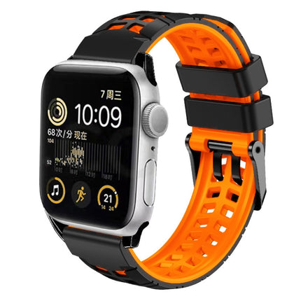 Twill Dual-row Buckle Silicone Watch Band, For Apple Watch Ultra 49mm, For Apple Watch SE 2023 44mm, For Apple Watch SE 2023 40mm, For Apple Watch Ultra 2 49mm, For Apple Watch Series 9 45mm - DealBuddy
