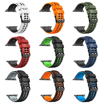 Twill Dual-row Buckle Silicone Watch Band, For Apple Watch SE 40mm, For Apple Watch SE 44mm, For Apple Watch Series 7 41mm, For Apple Watch Series 7 45mm, For Apple Watch Series 6 40mm - DealBuddy