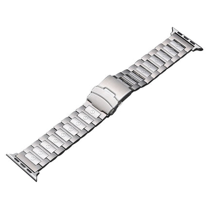 Safety Buckle Titanium Steel Watch Band, For Apple Watch Ultra 49mm, For Apple Watch SE 2023 44mm, For Apple Watch SE 2023 40mm, For Apple Watch Ultra 2 49mm, For Apple Watch SE 2022 40mm, For Apple Watch Series 9 45mm, For Apple Watch SE 2022 44mm    ...