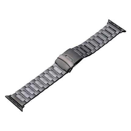 Safety Buckle Titanium Steel Watch Band, For Apple Watch Ultra 49mm, For Apple Watch SE 2023 44mm, For Apple Watch SE 2023 40mm, For Apple Watch Ultra 2 49mm, For Apple Watch SE 2022 40mm, For Apple Watch Series 9 45mm, For Apple Watch SE 2022 44mm    ...