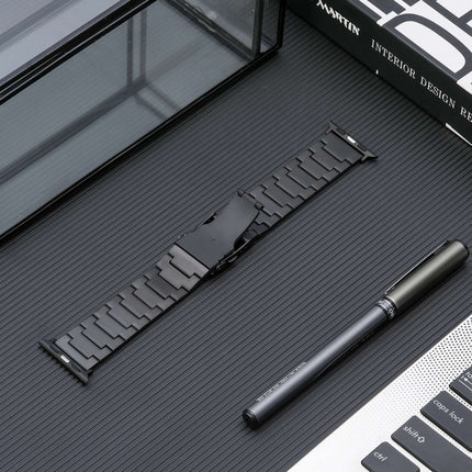Safety Buckle Titanium Steel Watch Band, For Apple Watch Series 5 44mm, For Apple Watch Series 5 40mm, For Apple Watch Series 4 44mm, For Apple Watch Series 4 40mm, For Apple Watch 42mm, For Apple Watch 38mm, For Apple Watch Series 3 38mm              ... - DealBuddy