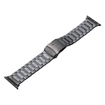 Safety Buckle Titanium Steel Watch Band, For Apple Watch Ultra 49mm, For Apple Watch SE 2023 44mm, For Apple Watch SE 2023 40mm, For Apple Watch Ultra 2 49mm, For Apple Watch SE 2022 40mm, For Apple Watch Series 9 45mm, For Apple Watch SE 2022 44mm    ...